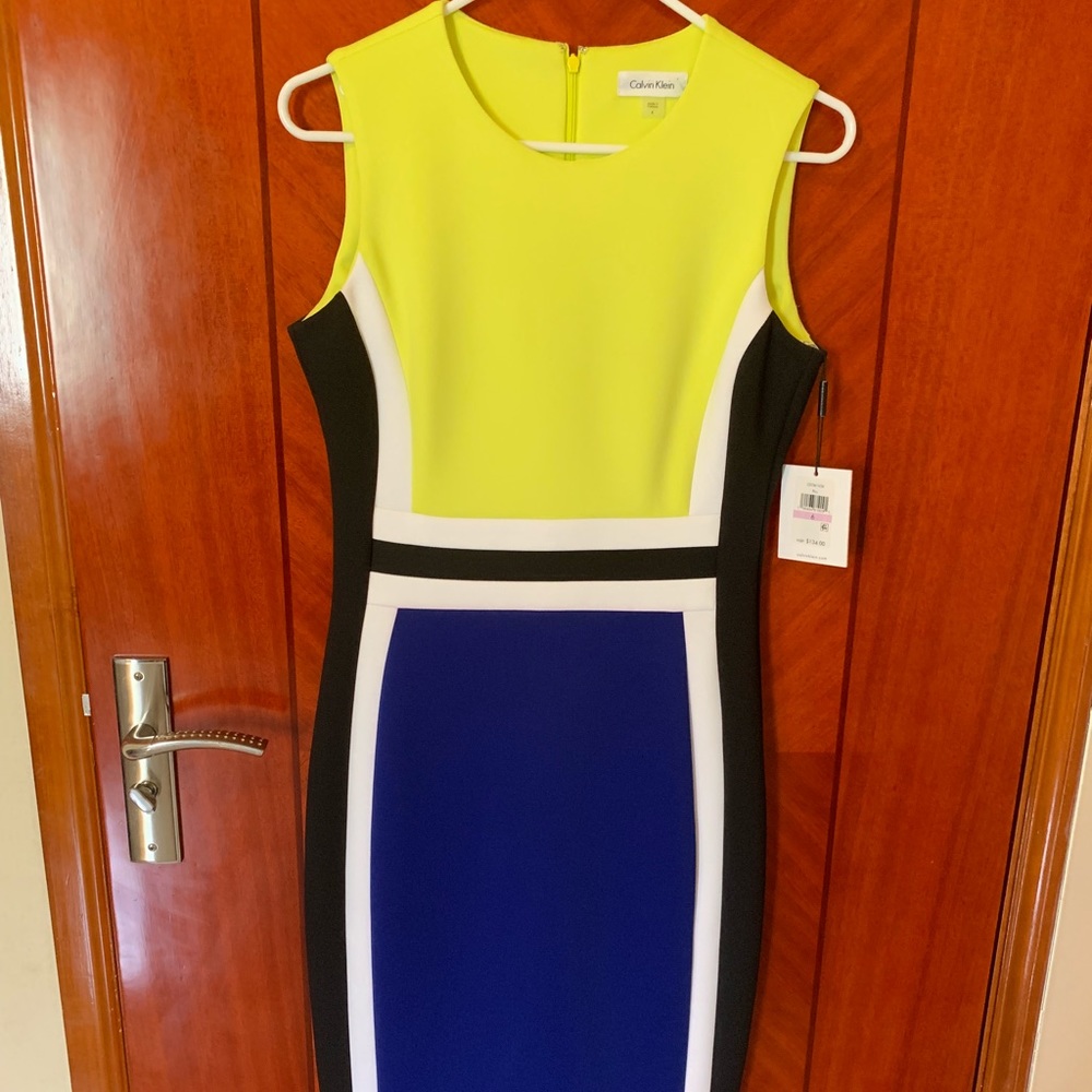 Calvin Klein NWT Color Block Sheath Dress